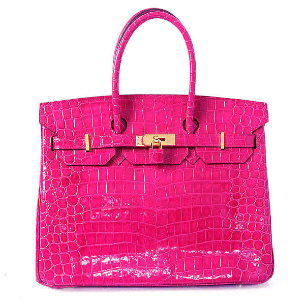 H35 Hermes Birkin 35CM pelle di coccodrillo in Light Peach con Gol